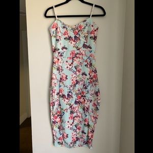 Boohoo floral bodycon dress